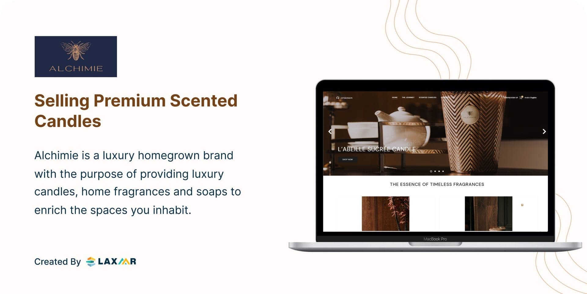 Alchimie Fragrances | E-commerce website selling luxury candles.