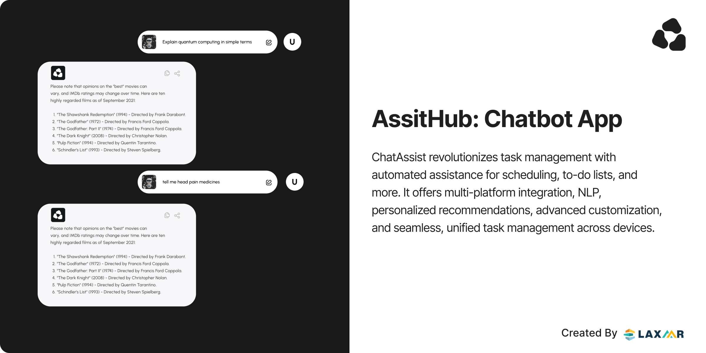 AssistHub I ChatBot Application Development
