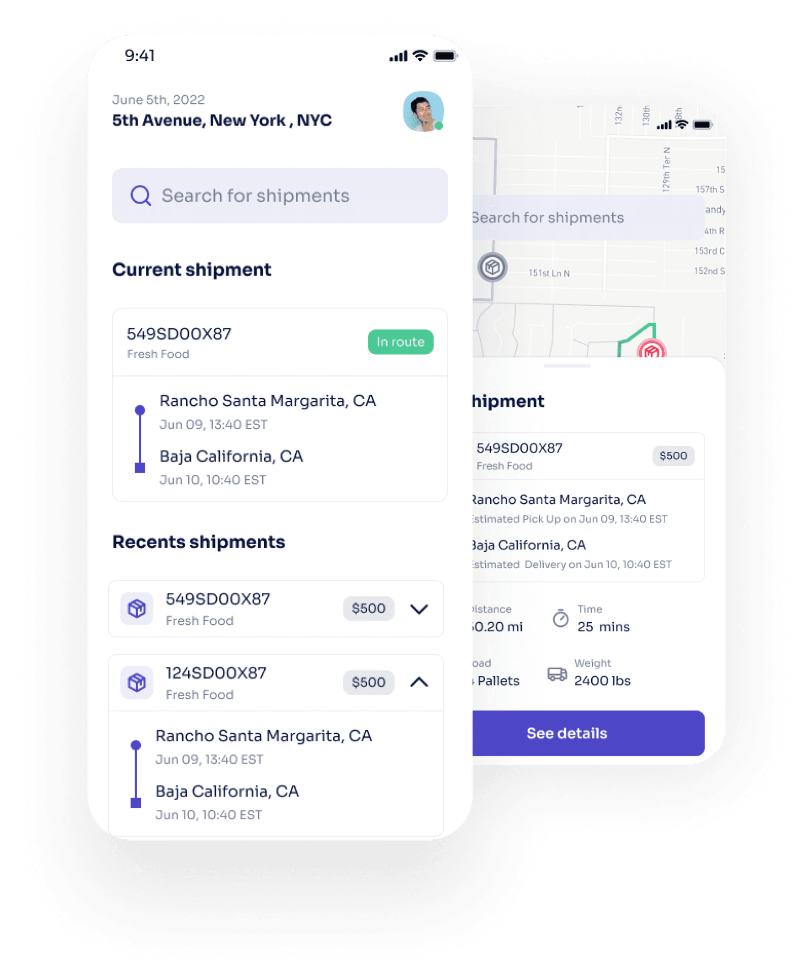 Comprehensive shipment booking application